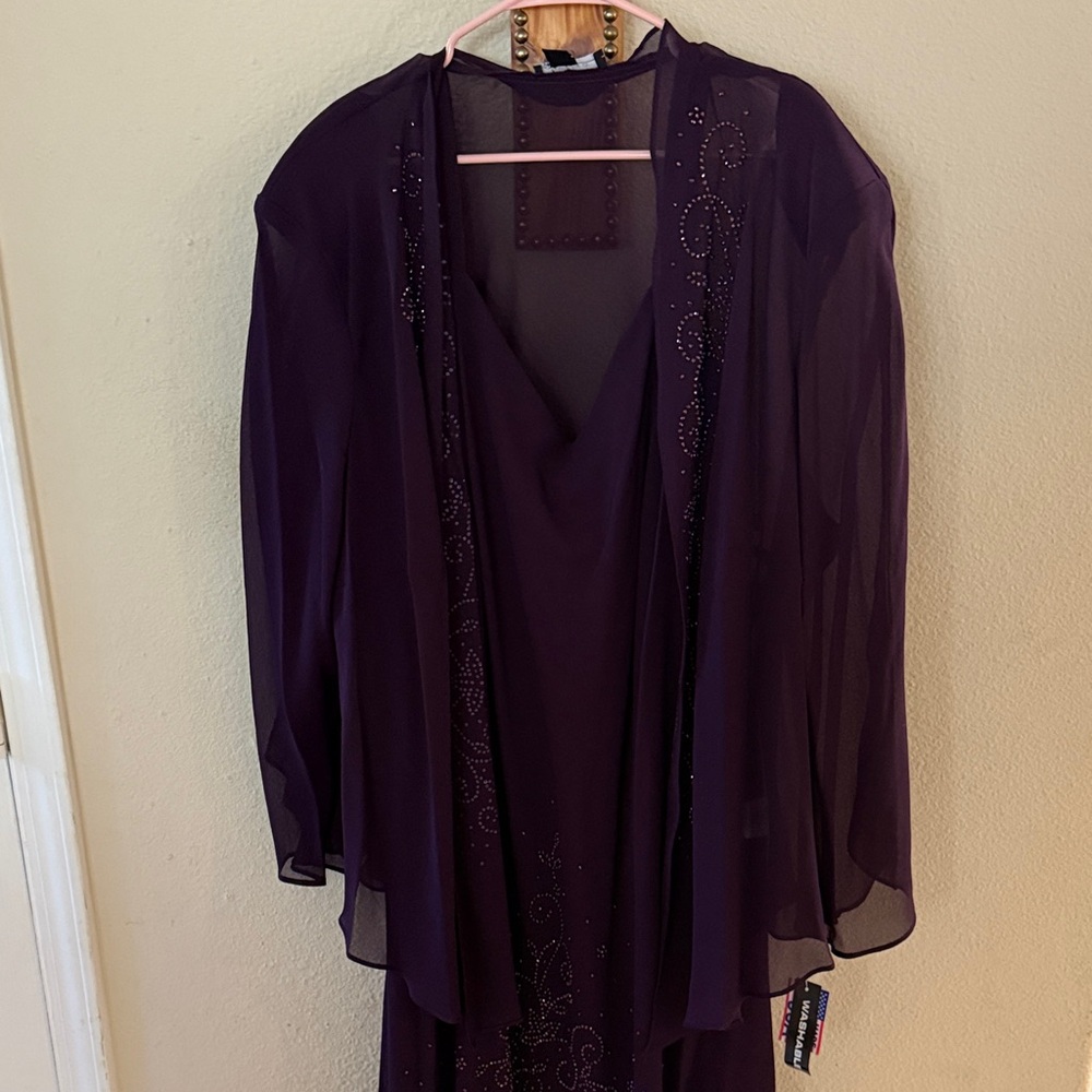 Women's Purple Beaded Evening Jacket - Brand Unknown